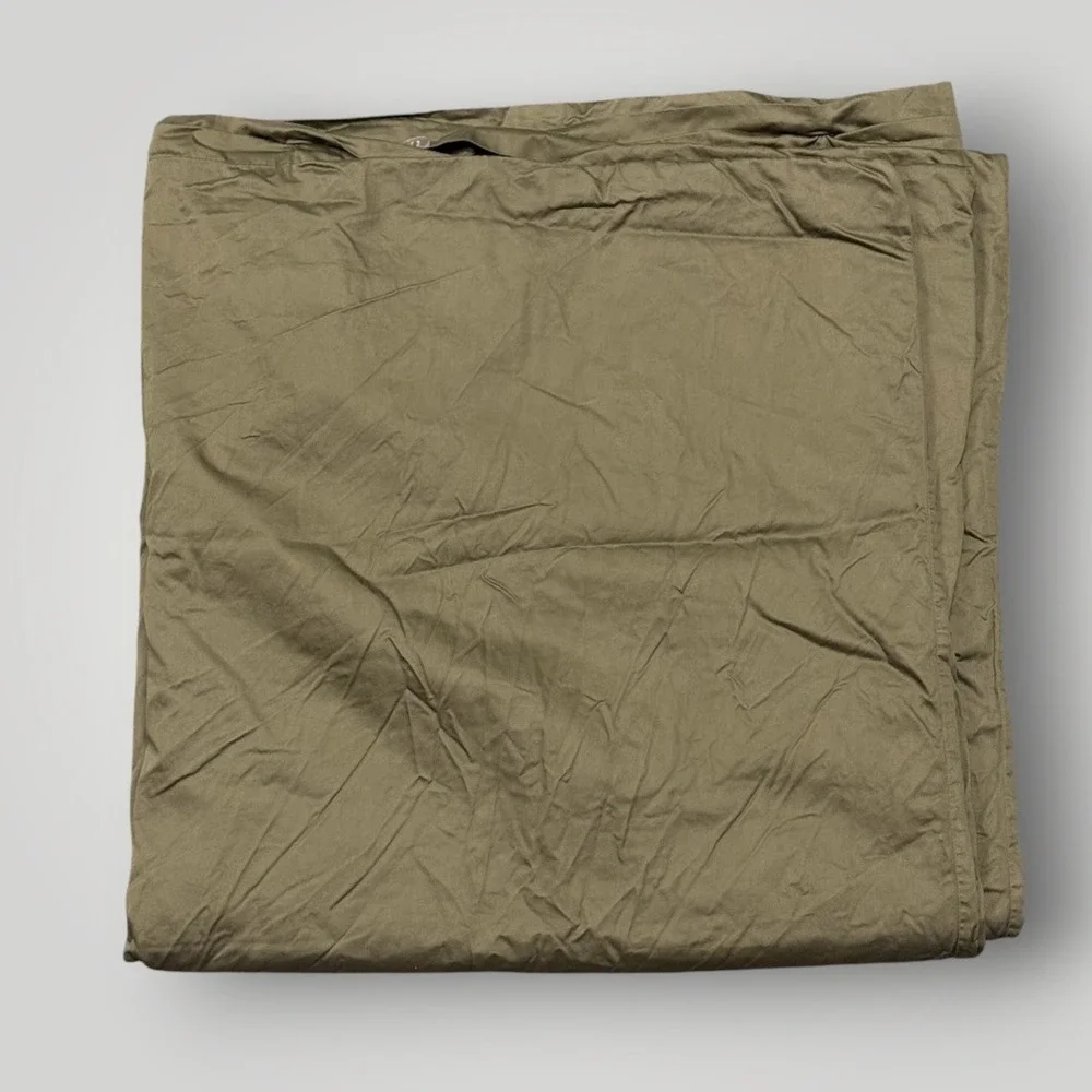 Brooklinen Olive Green Sateen 100% Cotton Duvet Cover Full Queen